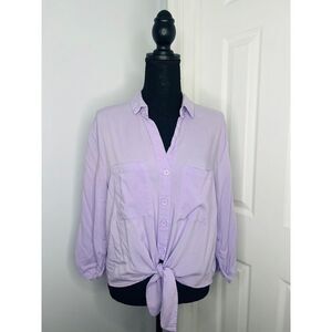 H&M WOMENS LAVENDER SHIRT‎ SIZE M
